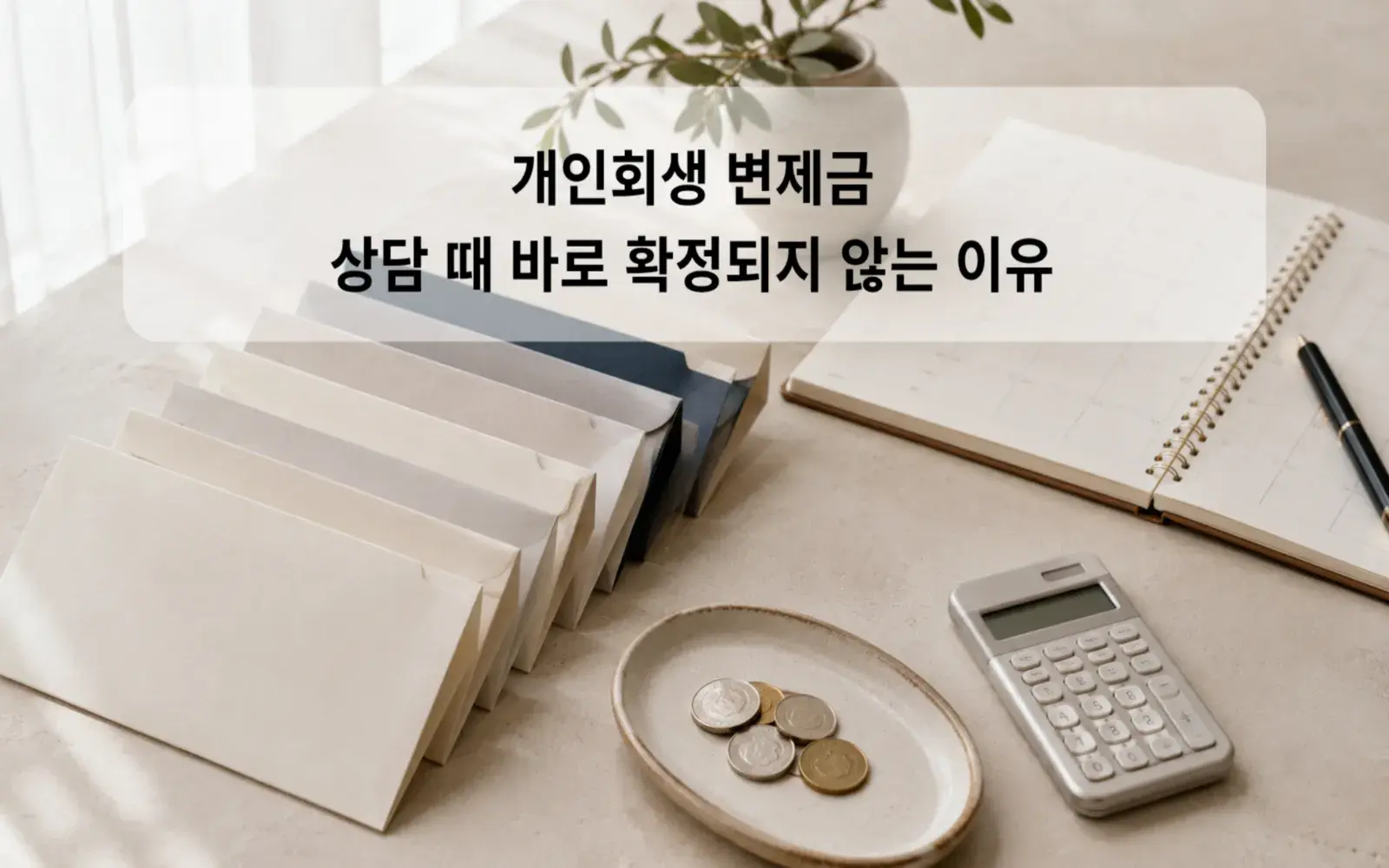 개인회생 변제금, 상담 때 바로 확정되지 않는 이유 대표 이미지
