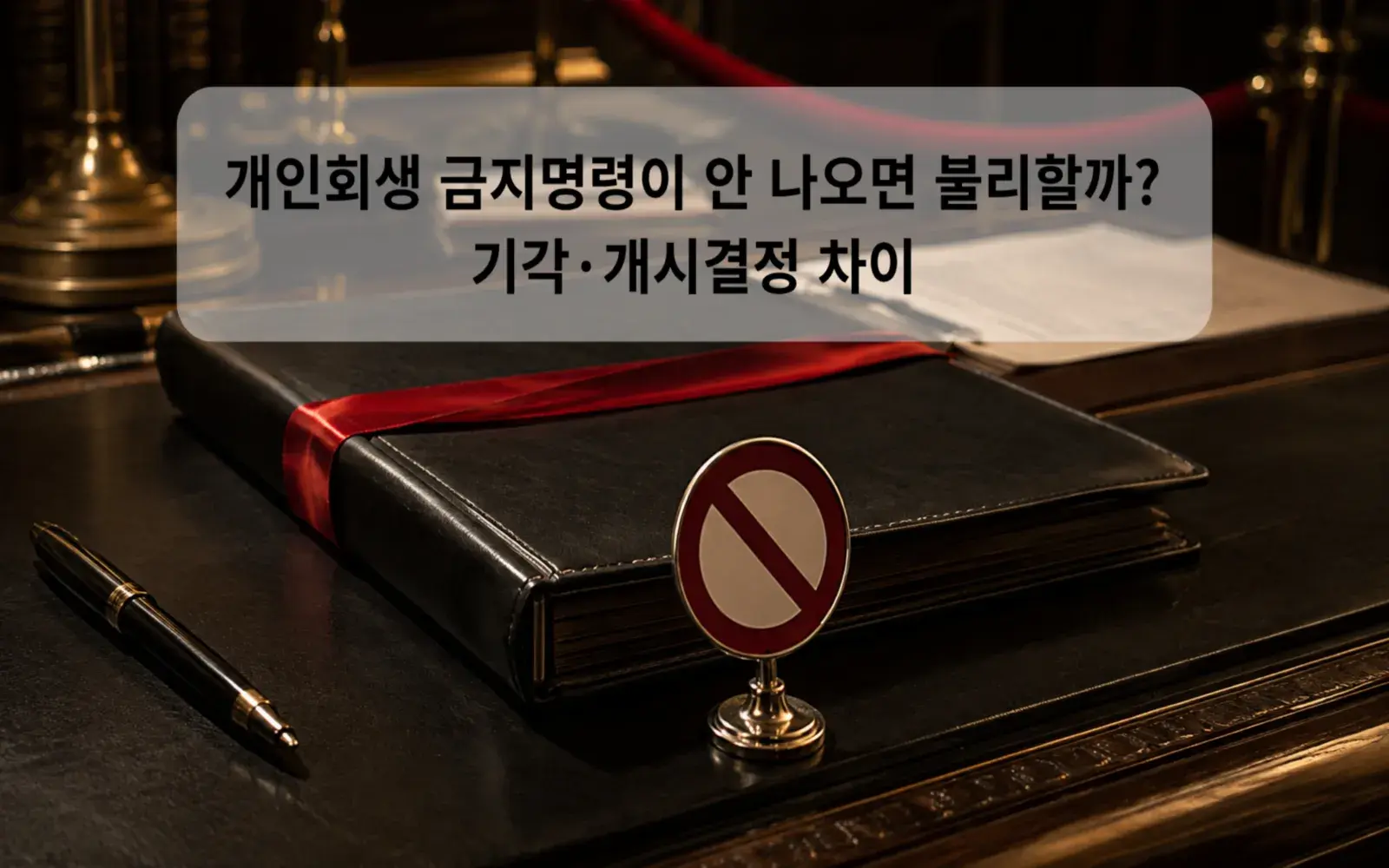 개인회생 금지명령이 안 나오면 불리할까? 기각·개시결정 차이 대표 이미지