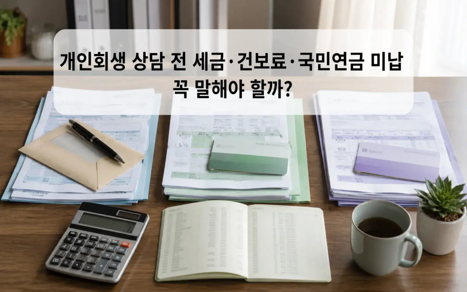 개인회생 상담 전 세금·건보료·국민연금 미납, 꼭 말해야 할까? 대표 이미지