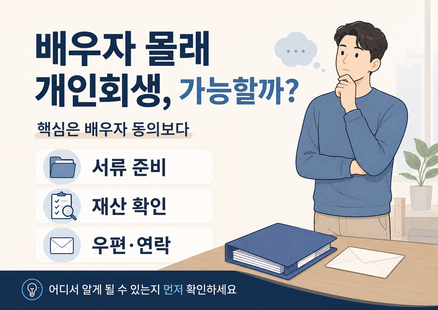 배우자 몰래 개인회생 가능할까? 대표 이미지