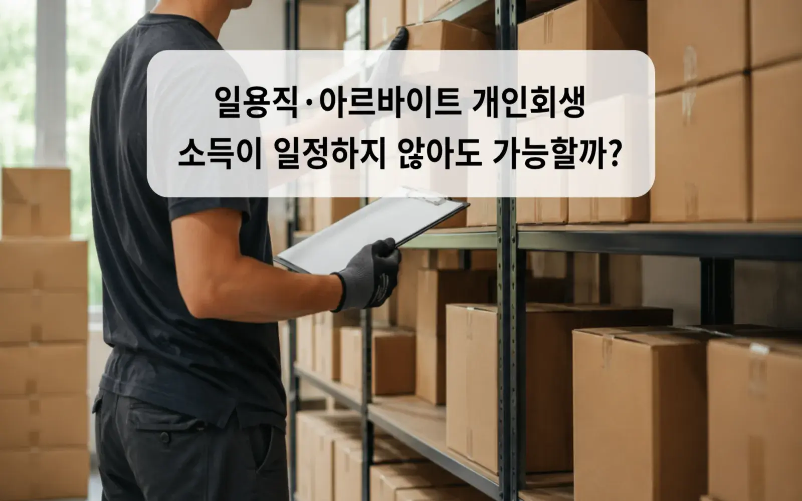 일용직·아르바이트 개인회생, 소득이 일정하지 않아도 가능할까? 대표 이미지