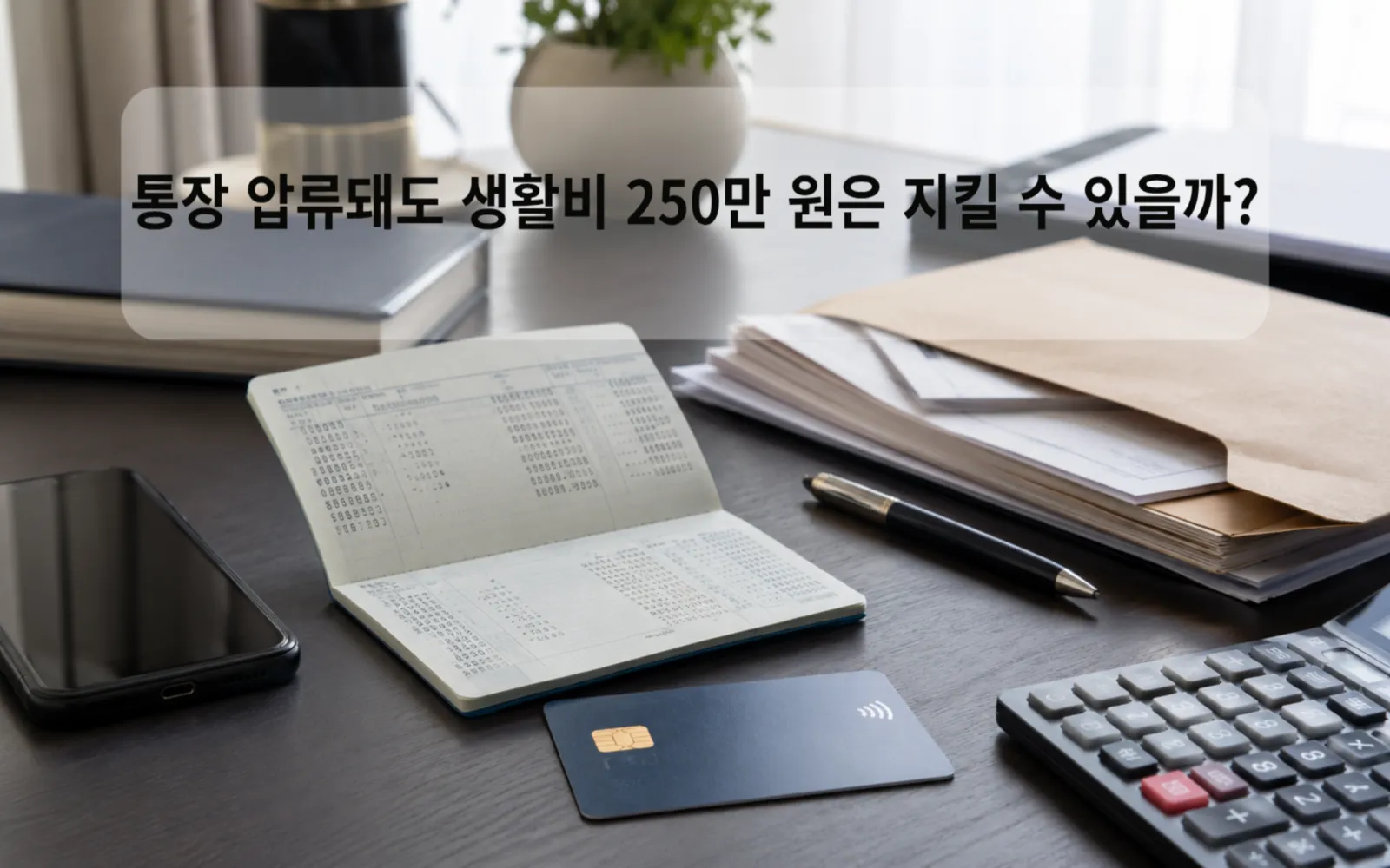 통장 압류돼도 생활비 250만 원은 지킬 수 있을까? 생계비계좌 기준 대표 이미지