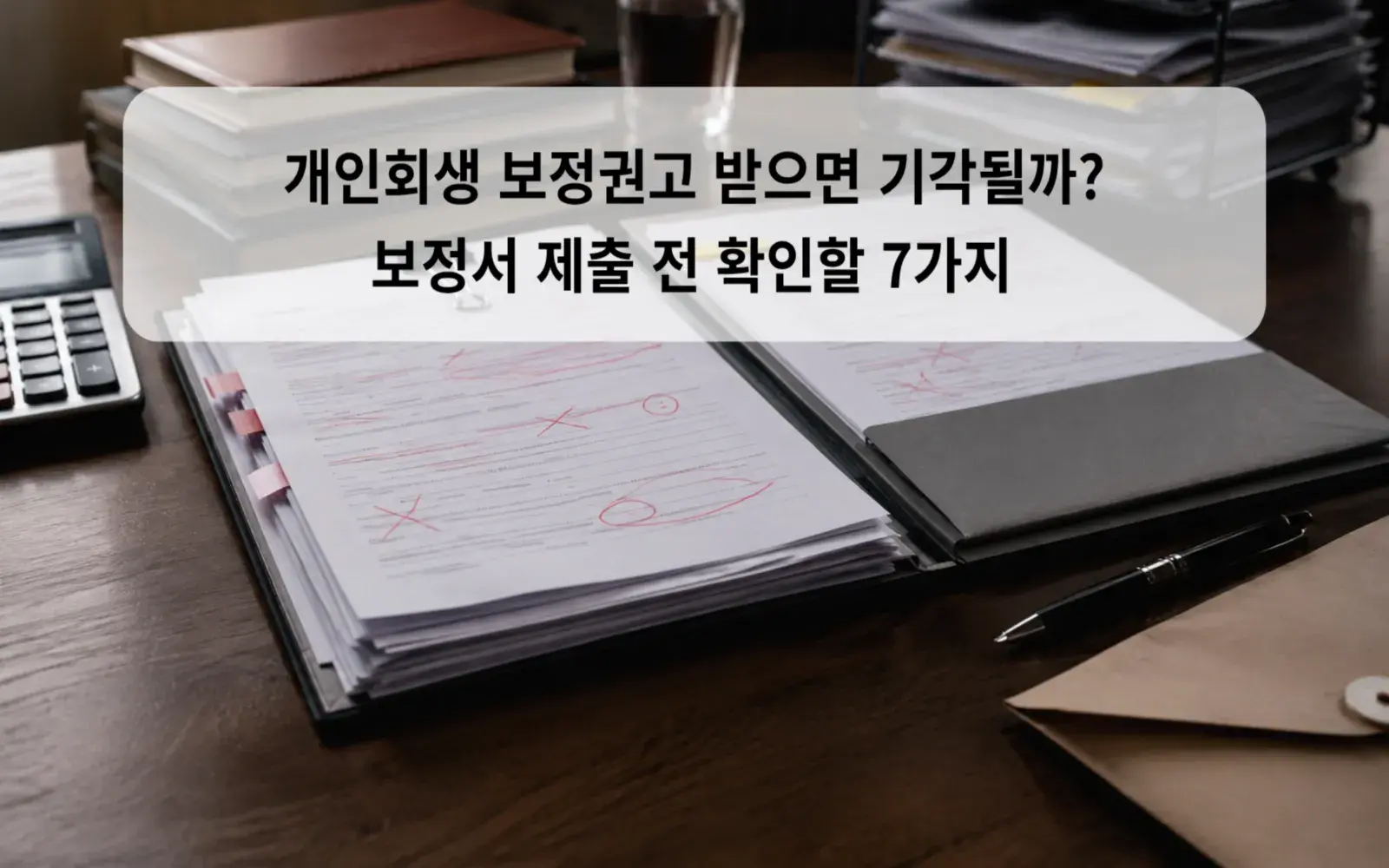 개인회생 보정권고 받으면 기각될까? 보정서 제출 전 확인할 7가지 대표 이미지