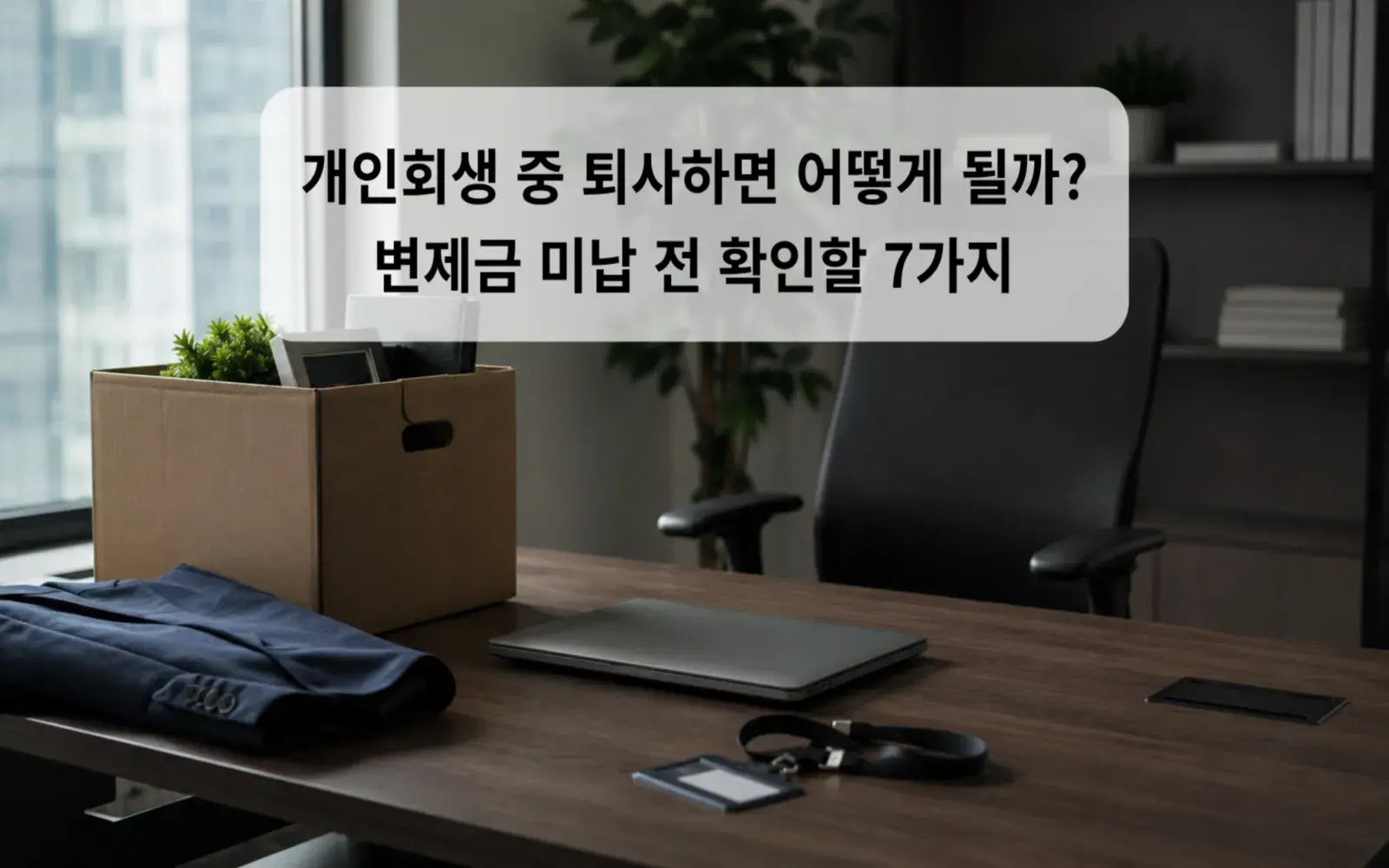 개인회생 중 퇴사하면 어떻게 될까? 변제금 미납 전 확인할 7가지 대표 이미지